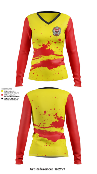 Womens Long Sleeve Vneck Shirt, Terps, , Teamtime, Team time, sublimation, custom sports apparel, team uniforms, spirit wear, spiritwear, sports uniforms, custom shirts, team store, custom team store, fundraiser sports, apparel fundraiser