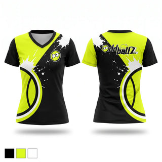 Womens Short Sleeve Vneck Shirt, OddBallz, Spirit Store, Teamtime, Team time, sublimation, custom sports apparel, team uniforms, spirit wear, spiritwear, sports uniforms, custom shirts, team store, custom team store, fundraiser sports, apparel fundraiser