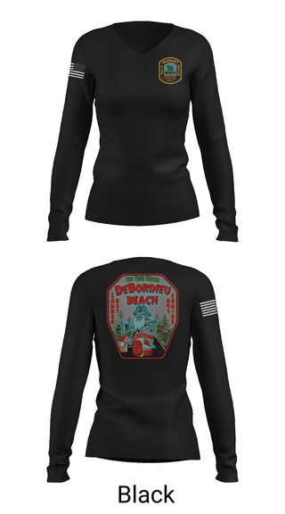 Womens Long Sleeve Vneck Shirt, Midway Fire Station 83, Fire Department, Teamtime, Team time, sublimation, custom sports apparel, team uniforms, spirit wear, spiritwear, sports uniforms, custom shirts, team store, custom team store, fundraiser sports, apparel fundraiser