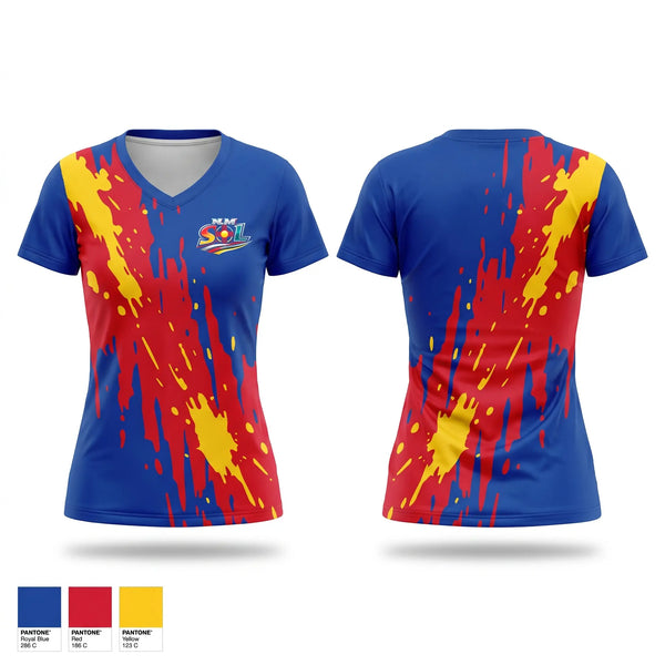 Womens Short Sleeve Vneck Shirt, NM Sols, Softball, Teamtime, Team time, sublimation, custom sports apparel, team uniforms, spirit wear, spiritwear, sports uniforms, custom shirts, team store, custom team store, fundraiser sports, apparel fundraiser