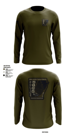 Long Sleeve Performance Shirt, 16th Drug Task Force, Police, Teamtime, Team time, sublimation, custom sports apparel, team uniforms, spirit wear, spiritwear, sports uniforms, custom shirts, team store, custom team store, fundraiser sports, apparel fundraiser