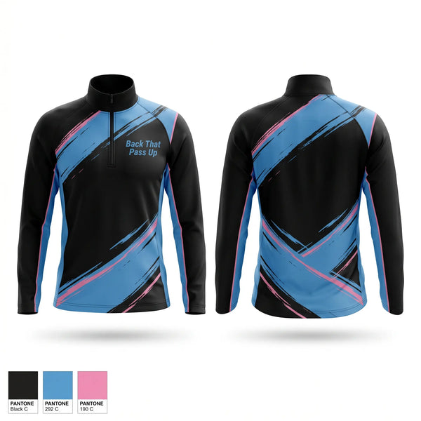 Quarter Zip Jacket, Back That Pass Up, Men's Volleyball, Teamtime, Team time, sublimation, custom sports apparel, team uniforms, spirit wear, spiritwear, sports uniforms, custom shirts, team store, custom team store, fundraiser sports, apparel fundraiser