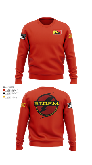 Crew Neck Sweatshirt, H2F STORM, Army, Teamtime, Team time, sublimation, custom sports apparel, team uniforms, spirit wear, spiritwear, sports uniforms, custom shirts, team store, custom team store, fundraiser sports, apparel fundraiser