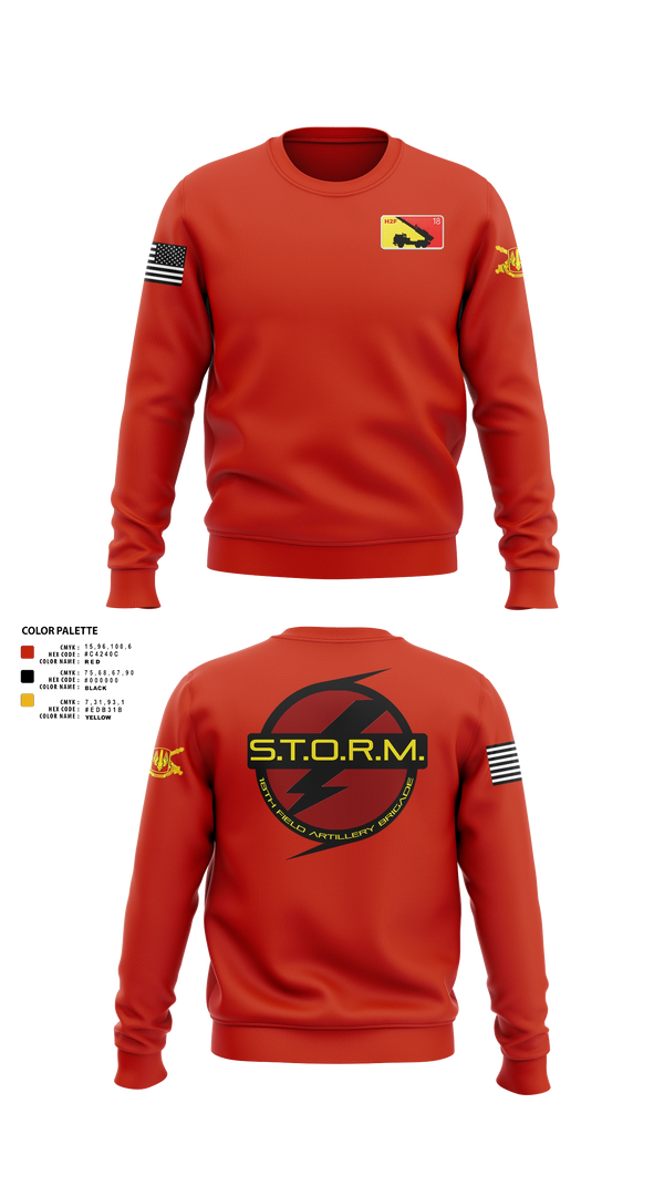 Crew Neck Sweatshirt, H2F STORM, Army, Teamtime, Team time, sublimation, custom sports apparel, team uniforms, spirit wear, spiritwear, sports uniforms, custom shirts, team store, custom team store, fundraiser sports, apparel fundraiser
