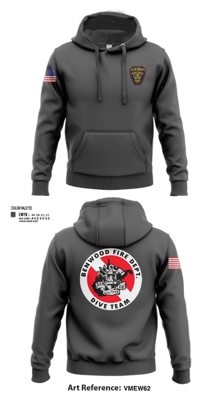 Hoodie, Benwood Fire/dive, Fire Department, Teamtime, Team time, sublimation, custom sports apparel, team uniforms, spirit wear, spiritwear, sports uniforms, custom shirts, team store, custom team store, fundraiser sports, apparel fundraiser