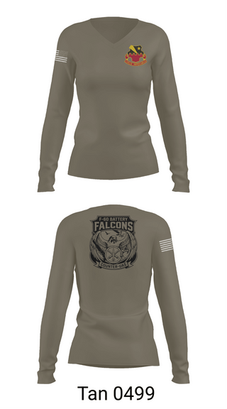 Womens Long Sleeve Vneck Shirt, F-60th ADA, Army, Teamtime, Team time, sublimation, custom sports apparel, team uniforms, spirit wear, spiritwear, sports uniforms, custom shirts, team store, custom team store, fundraiser sports, apparel fundraiser