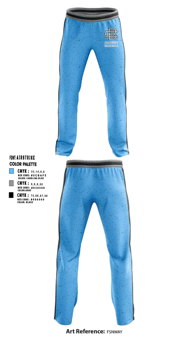 Sweatpants, Crashout Baseball, Baseball, Teamtime, Team time, sublimation, custom sports apparel, team uniforms, spirit wear, spiritwear, sports uniforms, custom shirts, team store, custom team store, fundraiser sports, apparel fundraiser