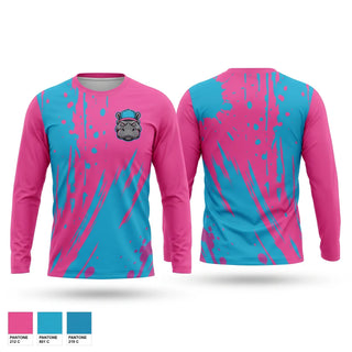 Long Sleeve Performance Shirt, Hippos, Baseball, Teamtime, Team time, sublimation, custom sports apparel, team uniforms, spirit wear, spiritwear, sports uniforms, custom shirts, team store, custom team store, fundraiser sports, apparel fundraiser