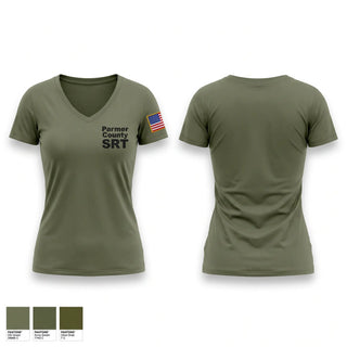 Womens Short Sleeve Vneck Shirt, Parmer County SRT, Police, Teamtime, Team time, sublimation, custom sports apparel, team uniforms, spirit wear, spiritwear, sports uniforms, custom shirts, team store, custom team store, fundraiser sports, apparel fundraiser