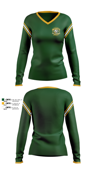 Womens Long Sleeve Vneck Shirt, Polish Hill Rainbow Warriors, , Teamtime, Team time, sublimation, custom sports apparel, team uniforms, spirit wear, spiritwear, sports uniforms, custom shirts, team store, custom team store, fundraiser sports, apparel fundraiser