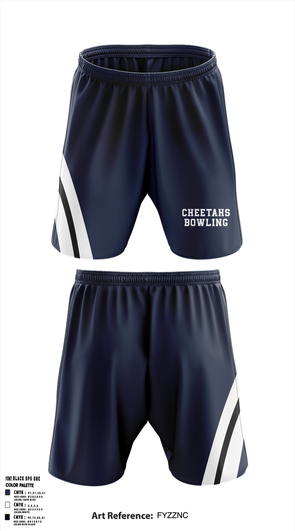 Athletic Shorts With Pockets, Cheetahs, Bowling, Teamtime, Team time, sublimation, custom sports apparel, team uniforms, spirit wear, spiritwear, sports uniforms, custom shirts, team store, custom team store, fundraiser sports, apparel fundraiser