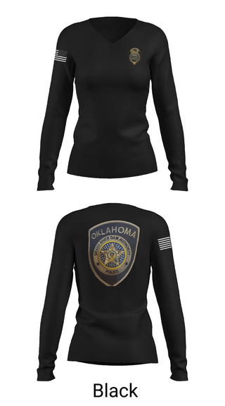 Womens Long Sleeve Vneck Shirt, Grand River Dam Authority, Police, Teamtime, Team time, sublimation, custom sports apparel, team uniforms, spirit wear, spiritwear, sports uniforms, custom shirts, team store, custom team store, fundraiser sports, apparel fundraiser