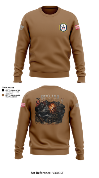 Crew Neck Sweatshirt, USS Truxtun DDG 103, Navy, Teamtime, Team time, sublimation, custom sports apparel, team uniforms, spirit wear, spiritwear, sports uniforms, custom shirts, team store, custom team store, fundraiser sports, apparel fundraiser