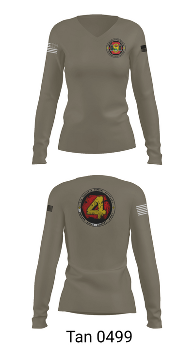 9th Engineer Support Battalion 95542880 Women's Long Sleeve V-neck Shirt - 77