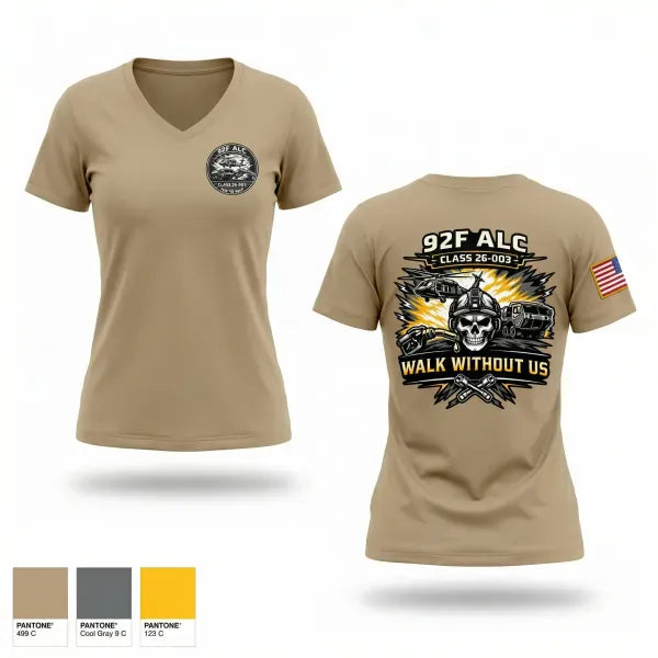 Womens Short Sleeve Vneck Shirt, 92F ALC, National Guard, Teamtime, Team time, sublimation, custom sports apparel, team uniforms, spirit wear, spiritwear, sports uniforms, custom shirts, team store, custom team store, fundraiser sports, apparel fundraiser
