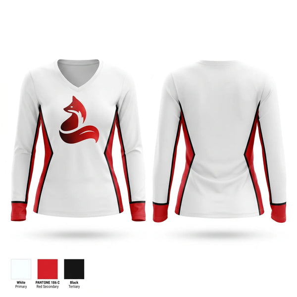Womens Long Sleeve Vneck Shirt, KC Endurance, , Teamtime, Team time, sublimation, custom sports apparel, team uniforms, spirit wear, spiritwear, sports uniforms, custom shirts, team store, custom team store, fundraiser sports, apparel fundraiser