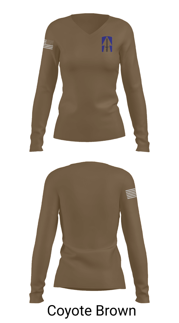 Womens Long Sleeve Vneck Shirt, 76th IBCT, , Teamtime, Team time, sublimation, custom sports apparel, team uniforms, spirit wear, spiritwear, sports uniforms, custom shirts, team store, custom team store, fundraiser sports, apparel fundraiser