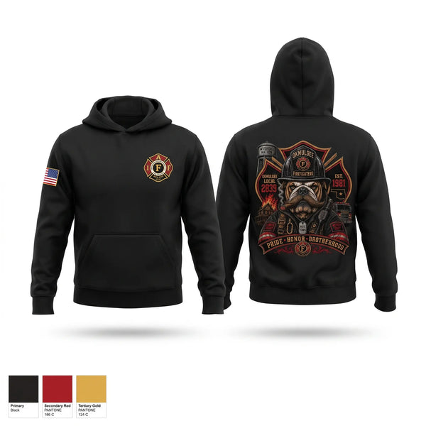 Hoodie, Okmulgee Firefighters, Fire Department, Teamtime, Team time, sublimation, custom sports apparel, team uniforms, spirit wear, spiritwear, sports uniforms, custom shirts, team store, custom team store, fundraiser sports, apparel fundraiser