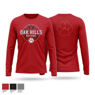 Long Sleeve Performance Shirt, Oakhills high school, Men's Basketball, Teamtime, Team time, sublimation, custom sports apparel, team uniforms, spirit wear, spiritwear, sports uniforms, custom shirts, team store, custom team store, fundraiser sports, apparel fundraiser