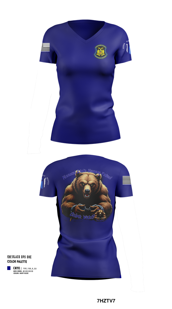 Womens Short Sleeve Vneck Shirt, Troop A Crime Wreckers, , Teamtime, Team time, sublimation, custom sports apparel, team uniforms, spirit wear, spiritwear, sports uniforms, custom shirts, team store, custom team store, fundraiser sports, apparel fundraiser