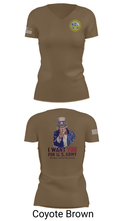 US Army I Want You 76454793 Women's Short Sleeve V-neck Shirt - 8