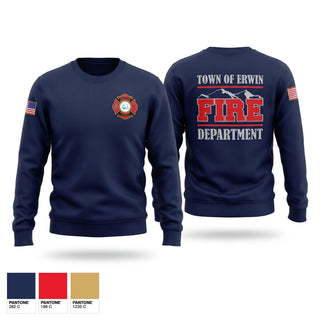 Crew Neck Sweatshirt, Town of Erwin Fire Department, Fire Department, Teamtime, Team time, sublimation, custom sports apparel, team uniforms, spirit wear, spiritwear, sports uniforms, custom shirts, team store, custom team store, fundraiser sports, apparel fundraiser