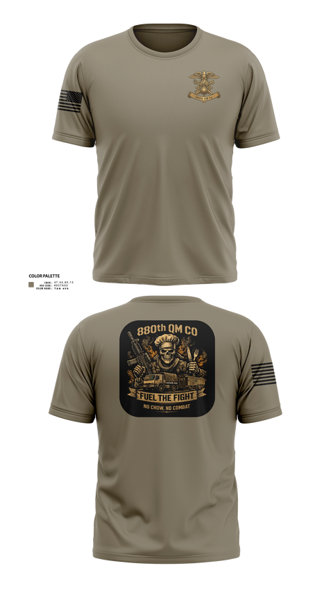 Old School Cotton Feel Shirt, 880th QM CO, Army, Teamtime, Team time, sublimation, custom sports apparel, team uniforms, spirit wear, spiritwear, sports uniforms, custom shirts, team store, custom team store, fundraiser sports, apparel fundraiser