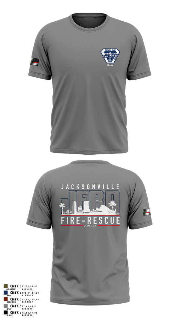 Short Sleeve Performance Shirt, JFRD Critical Care Team, Fire Department, Teamtime, Team time, sublimation, custom sports apparel, team uniforms, spirit wear, spiritwear, sports uniforms, custom shirts, team store, custom team store, fundraiser sports, apparel fundraiser