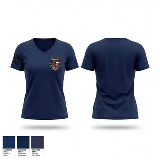 Womens Short Sleeve Vneck Shirt, Runnemede Police, Police, Teamtime, Team time, sublimation, custom sports apparel, team uniforms, spirit wear, spiritwear, sports uniforms, custom shirts, team store, custom team store, fundraiser sports, apparel fundraiser