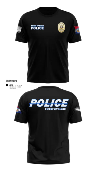 Short Sleeve Performance Shirt, Sweet Springs, Police, Teamtime, Team time, sublimation, custom sports apparel, team uniforms, spirit wear, spiritwear, sports uniforms, custom shirts, team store, custom team store, fundraiser sports, apparel fundraiser