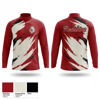Quarter Zip Jacket, Kingston Redskins, Baseball, Teamtime, Team time, sublimation, custom sports apparel, team uniforms, spirit wear, spiritwear, sports uniforms, custom shirts, team store, custom team store, fundraiser sports, apparel fundraiser