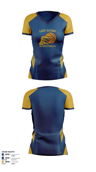 Womens Short Sleeve Vneck Shirt, Lady Gators Basketball, Women's Basketball, Teamtime, Team time, sublimation, custom sports apparel, team uniforms, spirit wear, spiritwear, sports uniforms, custom shirts, team store, custom team store, fundraiser sports, apparel fundraiser