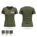 GSM 57584377 Women's Short Sleeve V-neck Shirt - 1