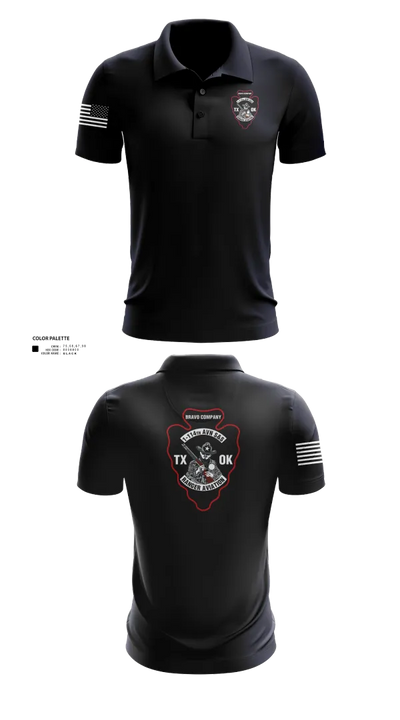 B CO 1-114TH AVN S&S 16112199 Short Sleeve Performance Polo - 21
