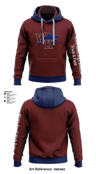 Hoodie, White Knoll High School Track & Field, Track & Field, Teamtime, Team time, sublimation, custom sports apparel, team uniforms, spirit wear, spiritwear, sports uniforms, custom shirts, team store, custom team store, fundraiser sports, apparel fundraiser