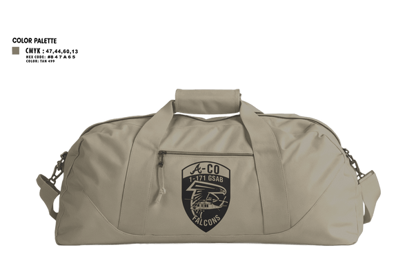 Duffle Bag, A-Co 1-171, National Guard, Teamtime, Team time, sublimation, custom sports apparel, team uniforms, spirit wear, spiritwear, sports uniforms, custom shirts, team store, custom team store, fundraiser sports, apparel fundraiser
