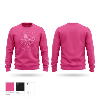 Crew Neck Sweatshirt, Texas Chaos, Softball, Teamtime, Team time, sublimation, custom sports apparel, team uniforms, spirit wear, spiritwear, sports uniforms, custom shirts, team store, custom team store, fundraiser sports, apparel fundraiser