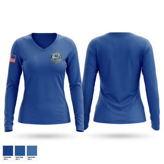 Womens Long Sleeve Vneck Shirt, Franklin County EMS, EMS/EMT, Teamtime, Team time, sublimation, custom sports apparel, team uniforms, spirit wear, spiritwear, sports uniforms, custom shirts, team store, custom team store, fundraiser sports, apparel fundraiser