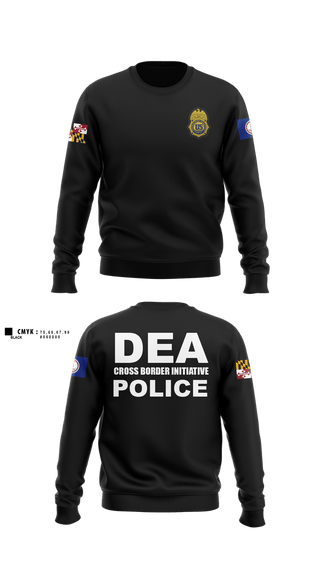Crew Neck Sweatshirt, DEA DC 45, Police, Teamtime, Team time, sublimation, custom sports apparel, team uniforms, spirit wear, spiritwear, sports uniforms, custom shirts, team store, custom team store, fundraiser sports, apparel fundraiser