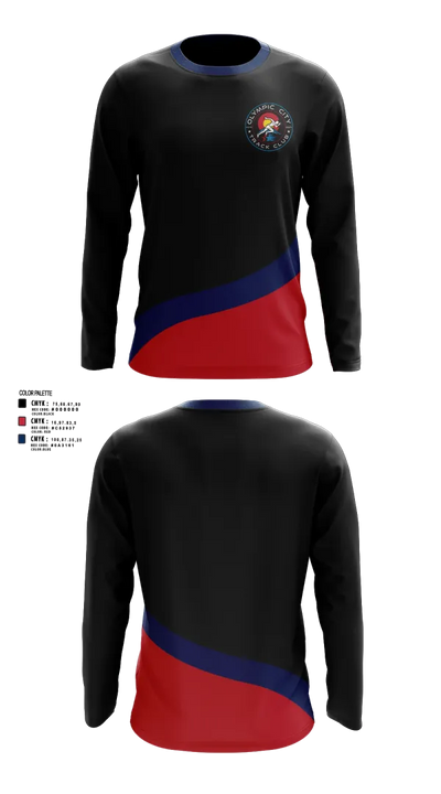 Olympic City Track Club 78162877 Long Sleeve Performance Shirt 2