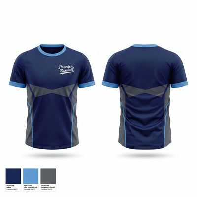 Premier Baseball Soft Poly Tee Cotton Like Feel - 1