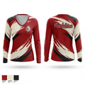 Kingston Redskins 73301688 Women's Long Sleeve V-neck Shirt - 1