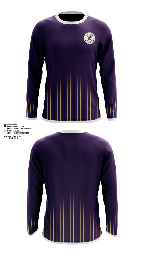 Long Sleeve Performance Polo, Bainbridge Bearcats Golf, Golf, Teamtime, Team time, sublimation, custom sports apparel, team uniforms, spirit wear, spiritwear, sports uniforms, custom shirts, team store, custom team store, fundraiser sports, apparel fundraiser