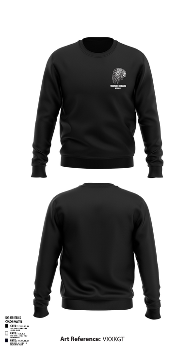 Wauseon Indians Diving 85671842 Crew Neck Sweatshirt - 5