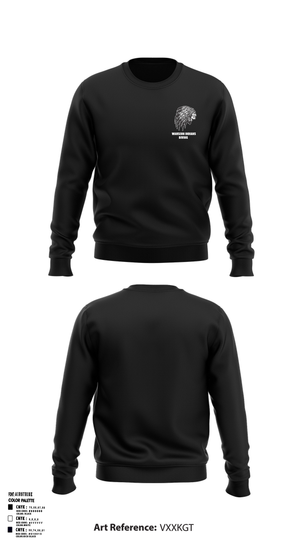 Crew Neck Sweatshirt, Wauseon Indians Diving, Swimming, Teamtime, Team time, sublimation, custom sports apparel, team uniforms, spirit wear, spiritwear, sports uniforms, custom shirts, team store, custom team store, fundraiser sports, apparel fundraiser