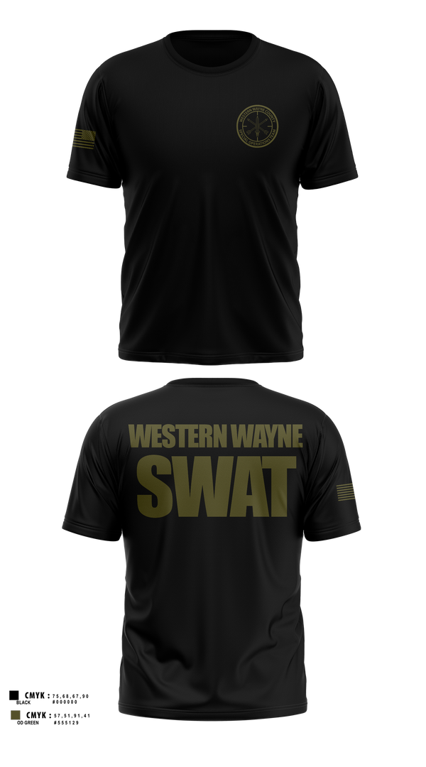 Short Sleeve Performance Shirt, Western Wayne SWAT Snipers, Police, Teamtime, Team time, sublimation, custom sports apparel, team uniforms, spirit wear, spiritwear, sports uniforms, custom shirts, team store, custom team store, fundraiser sports, apparel fundraiser
