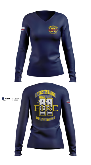 Womens Long Sleeve Vneck Shirt, Shadow Scouts, Fire Department, Teamtime, Team time, sublimation, custom sports apparel, team uniforms, spirit wear, spiritwear, sports uniforms, custom shirts, team store, custom team store, fundraiser sports, apparel fundraiser