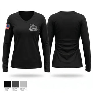 Womens Long Sleeve Vneck Shirt, Arizona Auto Theft Task Force, Police, Teamtime, Team time, sublimation, custom sports apparel, team uniforms, spirit wear, spiritwear, sports uniforms, custom shirts, team store, custom team store, fundraiser sports, apparel fundraiser
