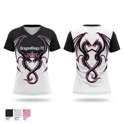 DragonKings FC 45443266 Women's Short Sleeve V-neck Shirt - 1