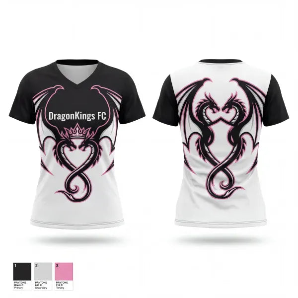 DragonKings FC 45443266 Women's Short Sleeve V-neck Shirt - 1
